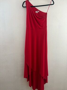 Kate Young for Target one-shoulder red high and low dress size 2